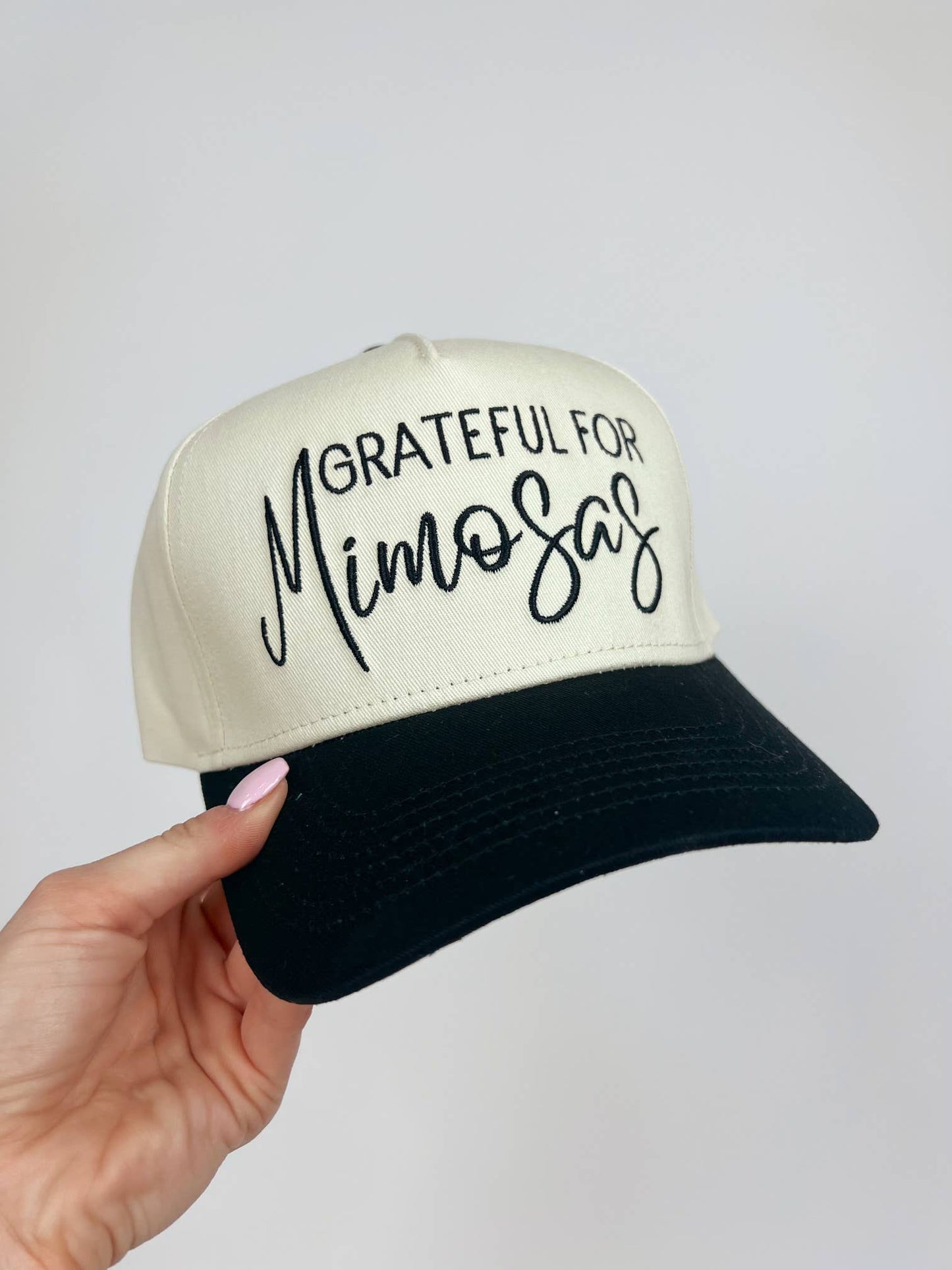 Grateful For Mimosas Embroidered Hat