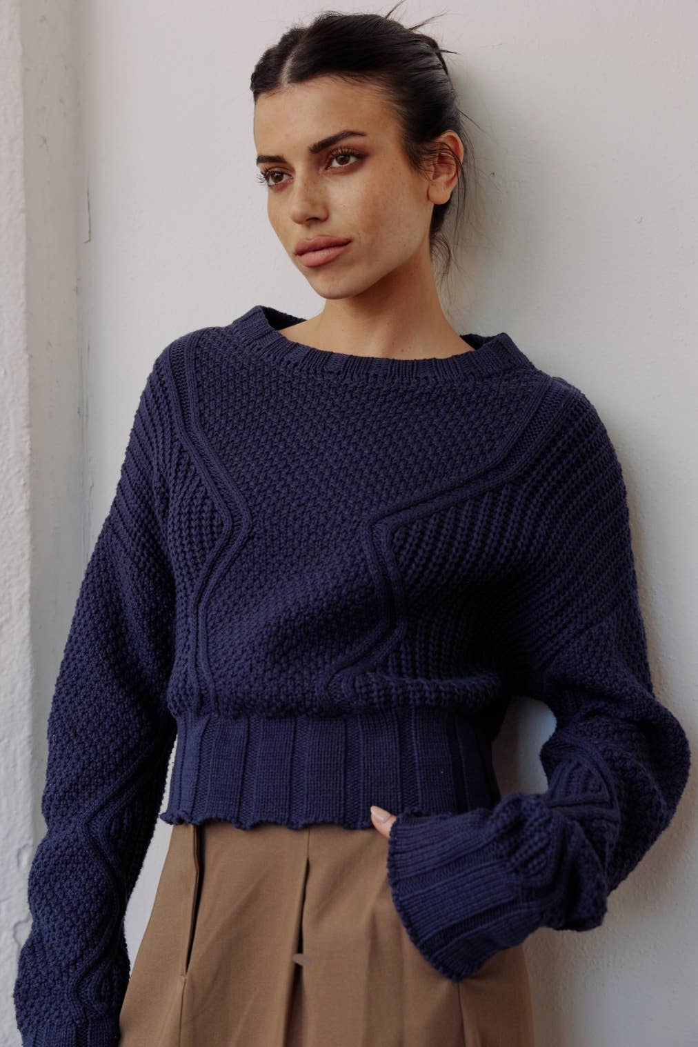 The Sadie Sweater | Textured Cropped Sweater